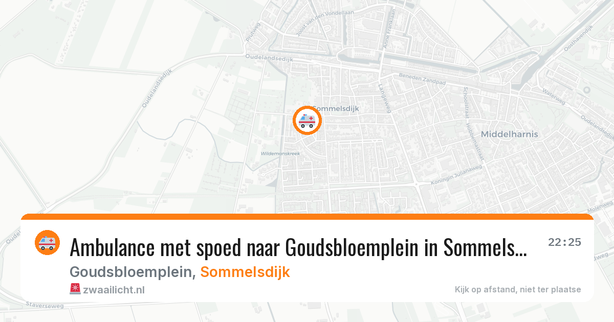 Ambulance met spoed naar Goudsbloemplein in Sommelsdijk — 12 jun 2026