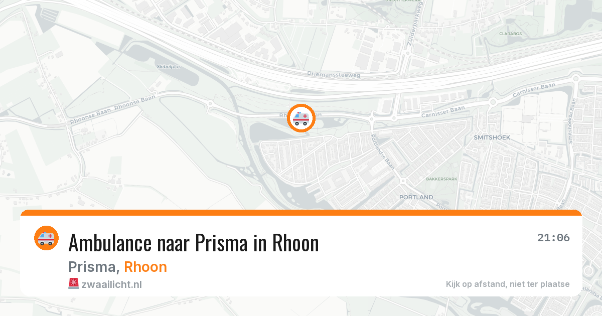 Ambulance naar Prisma in Rhoon — 27 jul 2026