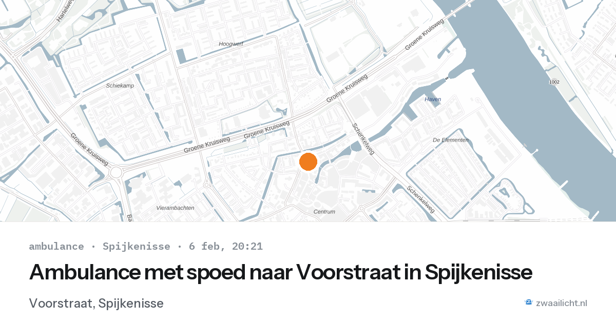 Ambulance met spoed naar Voorstraat in Spijkenisse — 6 feb 2026