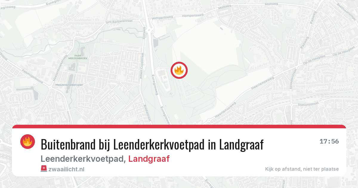 Buitenbrand bij Leenderkerkvoetpad in Landgraaf — 12 aug 2026