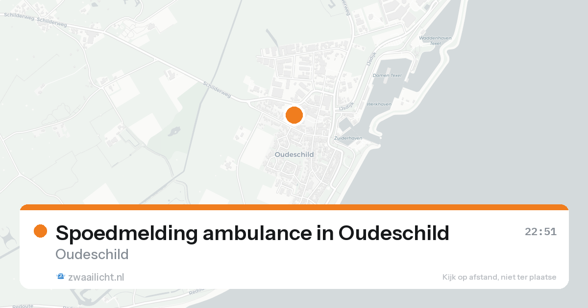 Spoedmelding ambulance in Oudeschild — 29 mei 2026