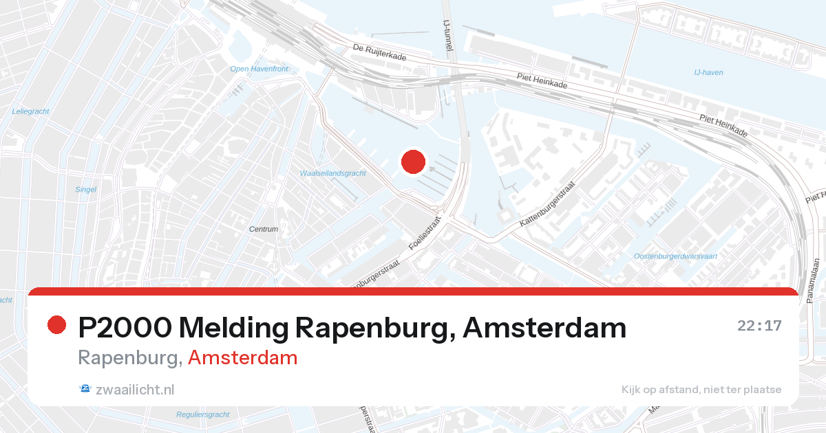 P2000 Melding Rapenburg, Amsterdam — 31 jan 2026