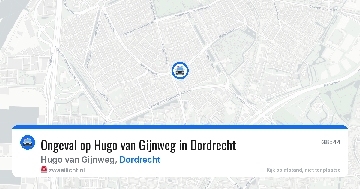 Ongeval op Hugo van Gijnweg in Dordrecht — 7 mei 2026