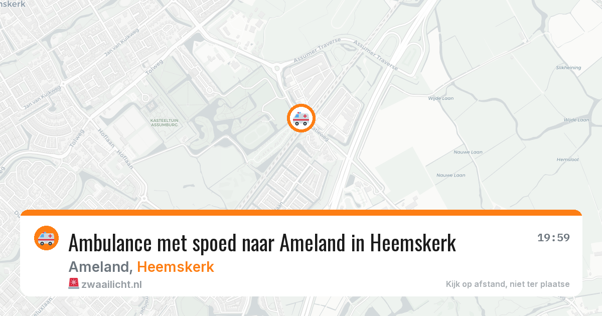 Ambulance met spoed naar Ameland in Heemskerk — 17 apr 2026