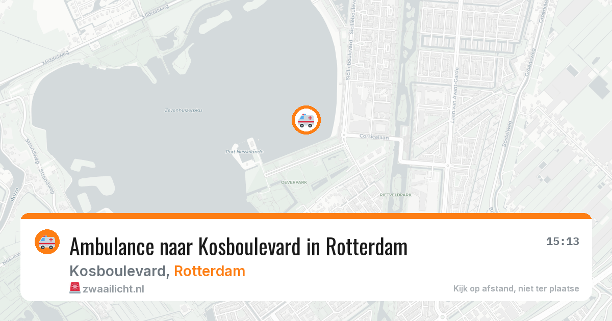 Ambulance naar Kosboulevard in Rotterdam — 23 jun 2026