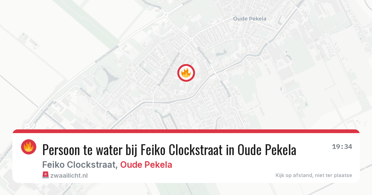 Persoon te water bij Feiko Clockstraat in Oude Pekela — 20 jun 2026