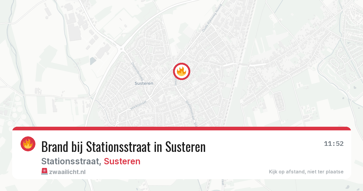 Brand bij Stationsstraat in Susteren — 27 mei 2026