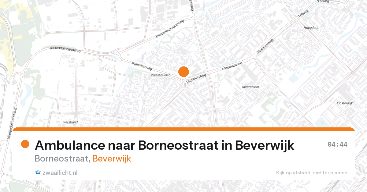 Ambulance naar Borneostraat in Beverwijk — 27 aug 2026