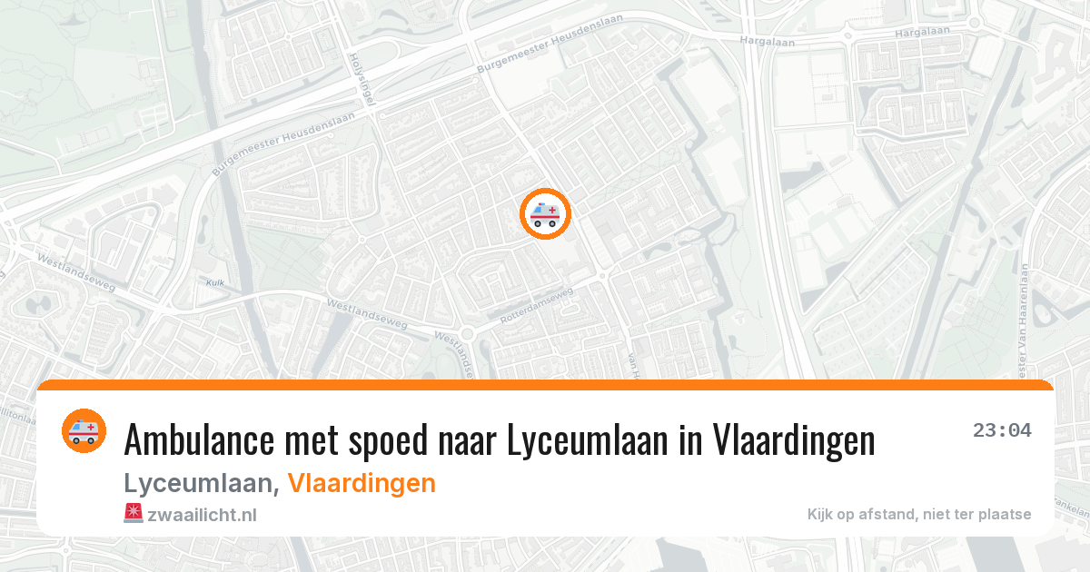 Ambulance met spoed naar Lyceumlaan in Vlaardingen — 19 mei 2026