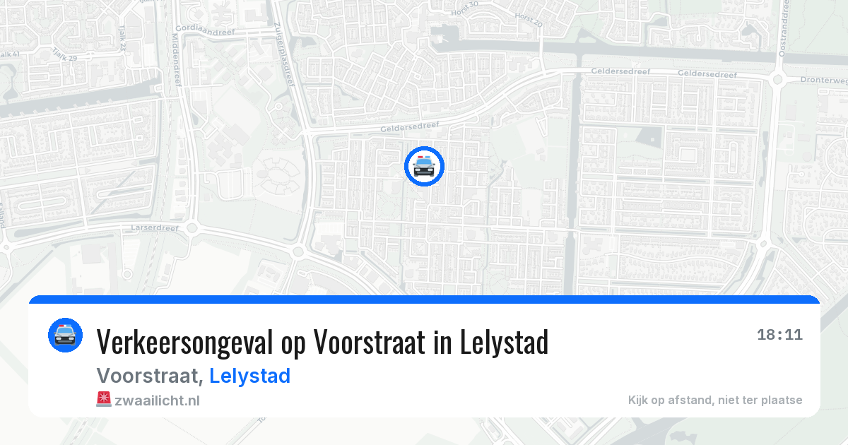 Verkeersongeval op Voorstraat in Lelystad — 1 apr 2026