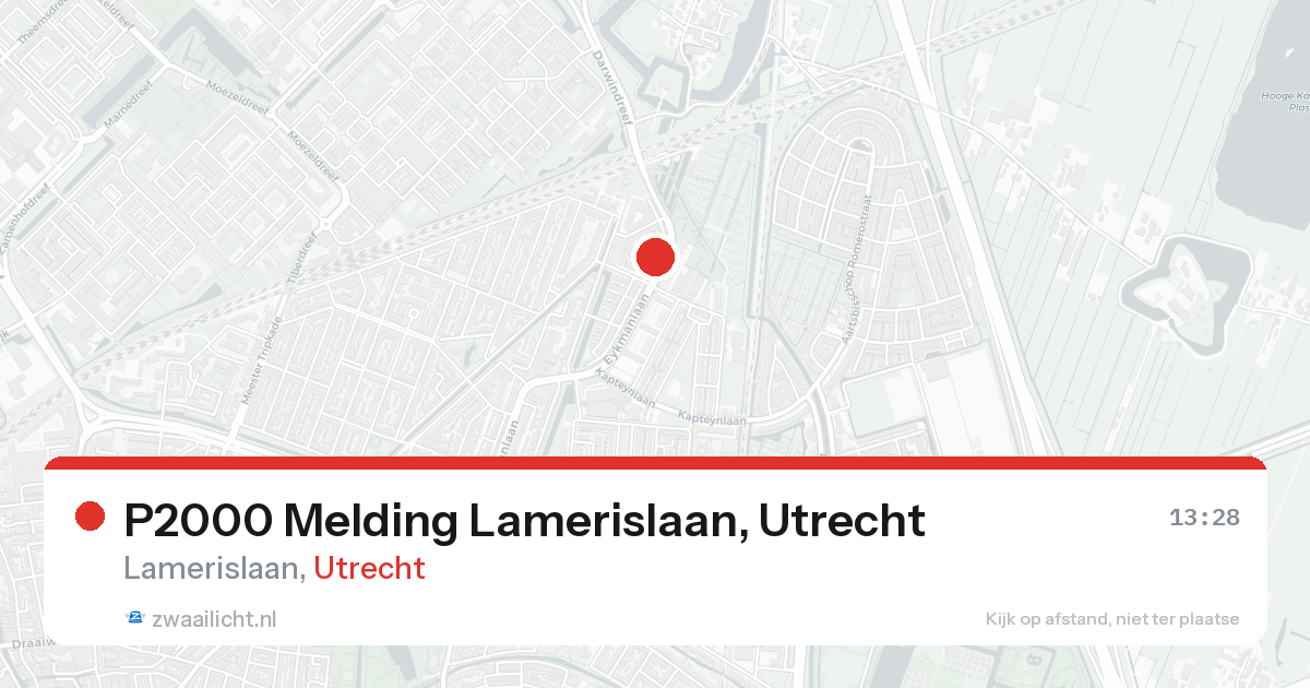 P2000 Melding Lamerislaan, Utrecht — 31 jan 2026