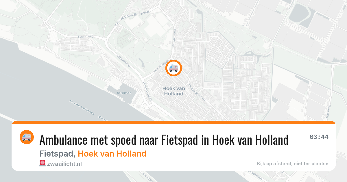 Ambulance met spoed naar Fietspad in Hoek van Holland — 17 jul 2026