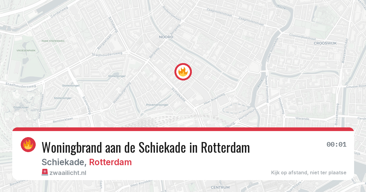 Woningbrand aan de Schiekade in Rotterdam — 5 apr 2026
