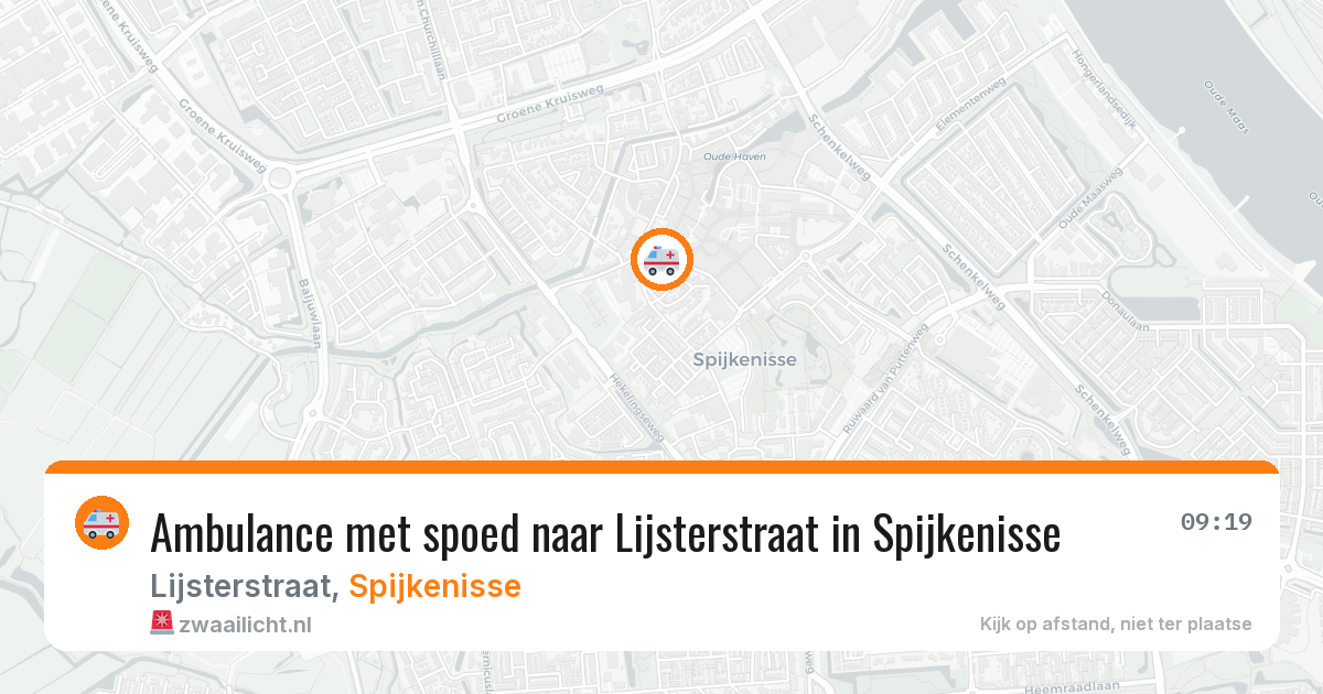 Ambulance met spoed naar Lijsterstraat in Spijkenisse — 15 mrt 2026