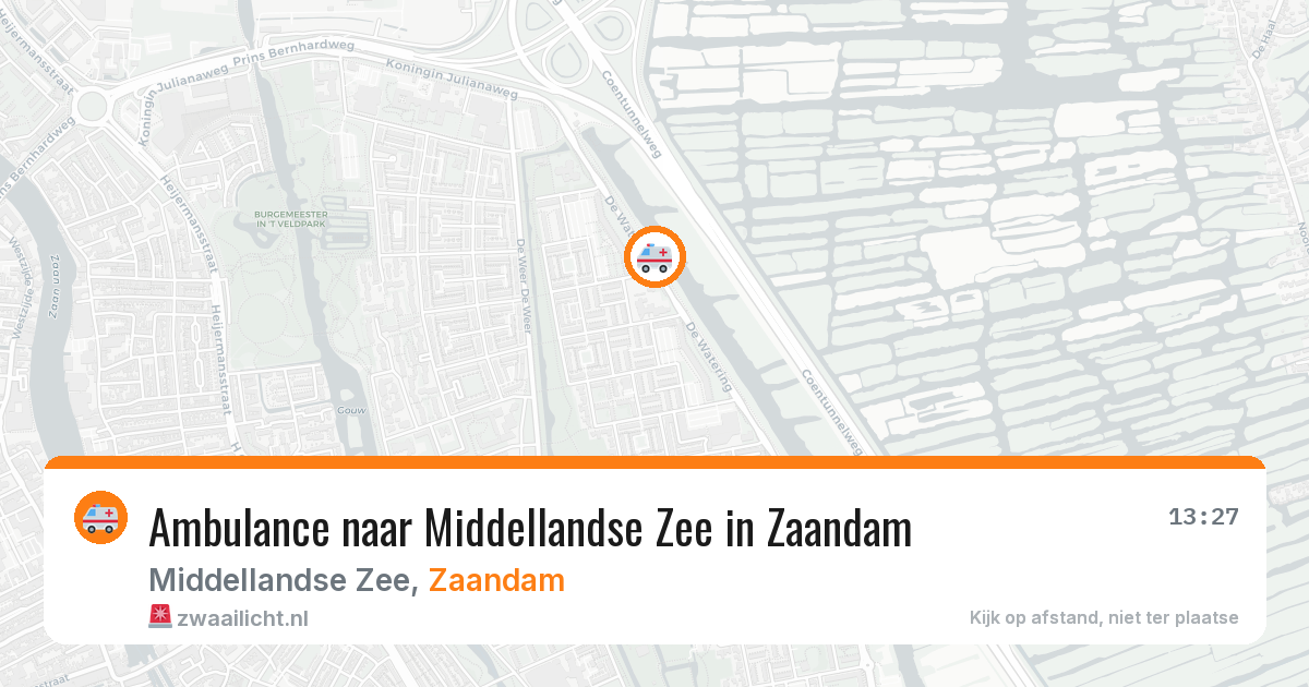 Ambulance naar Middellandse Zee in Zaandam — 30 mei 2026