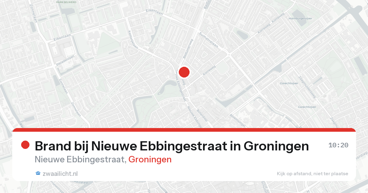 Brand bij Nieuwe Ebbingestraat in Groningen — 16 aug 2026