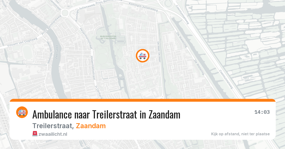 Ambulance naar Treilerstraat in Zaandam — 2 apr 2026