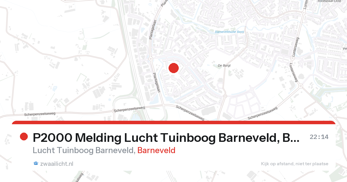 P2000 Melding Lucht Tuinboog Barneveld, Barneveld — 3 feb 2026