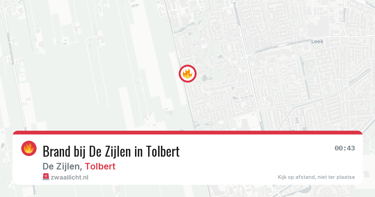 Brand bij De Zijlen in Tolbert — 8 jul 2026