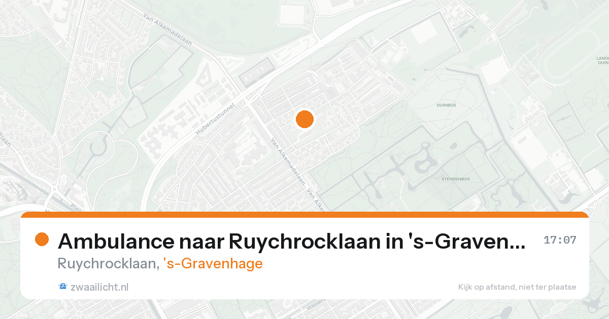 Ambulance naar Ruychrocklaan in 's-Gravenhage — 24 aug 2026