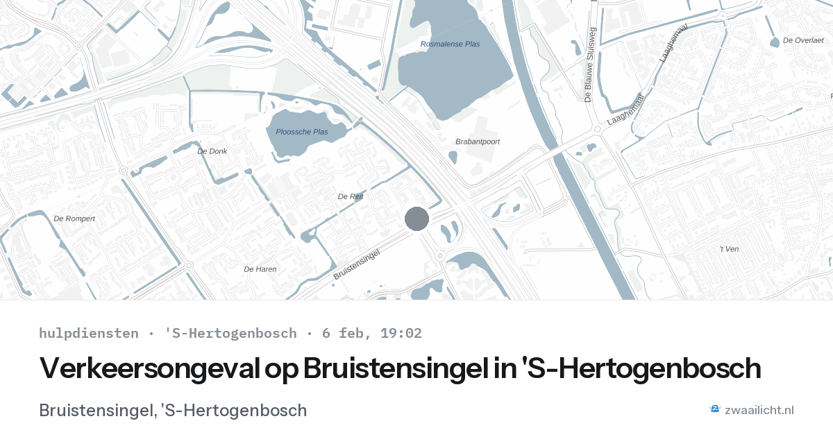 Verkeersongeval op Bruistensingel in 'S-Hertogenbosch — 6 feb 2026