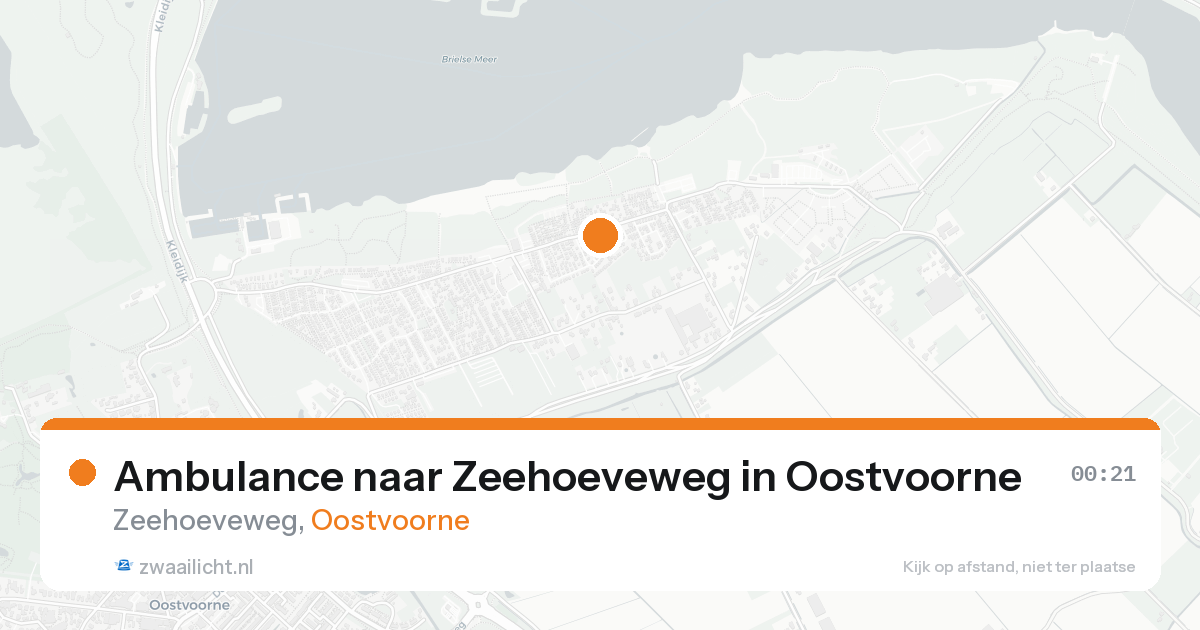 Ambulance naar Zeehoeveweg in Oostvoorne — 17 aug 2026