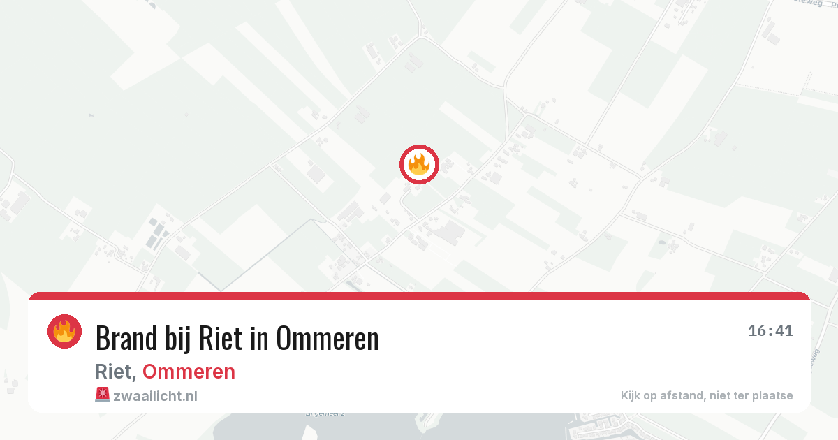 Brand bij Riet in Ommeren — 29 mei 2026