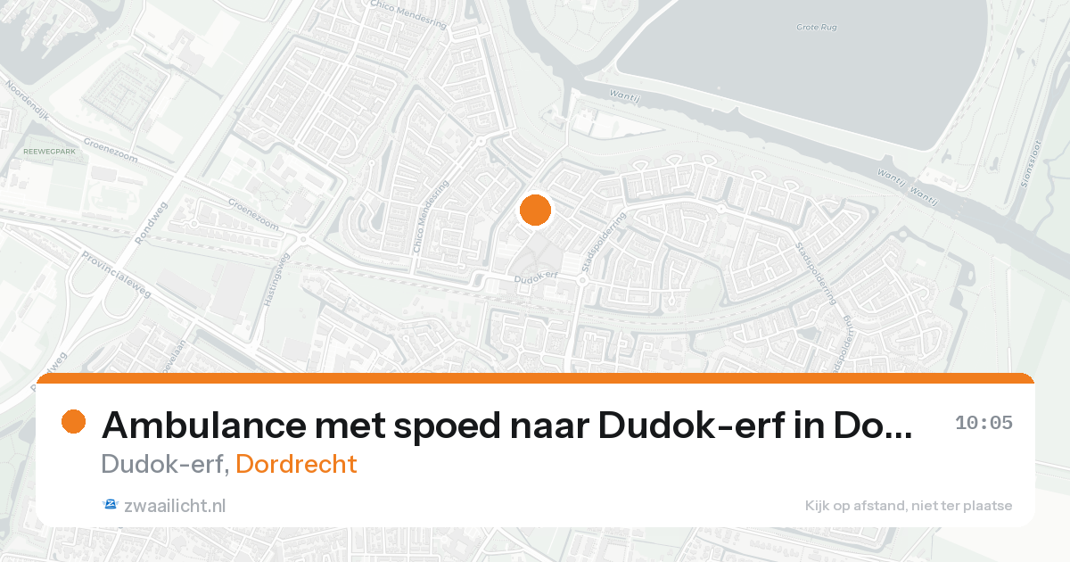 Ambulance met spoed naar Dudok-erf in Dordrecht — 22 aug 2026