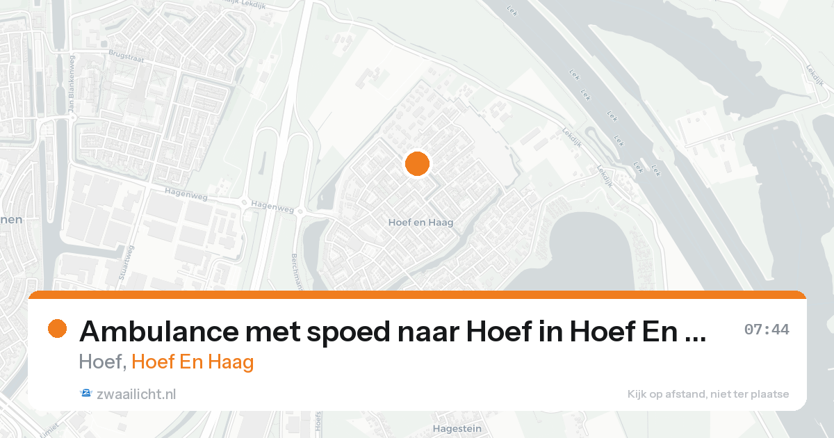 Ambulance met spoed naar Hoef in Hoef En Haag — 19 aug 2026