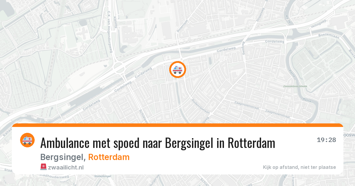Ambulance met spoed naar Bergsingel in Rotterdam — 10 apr 2026