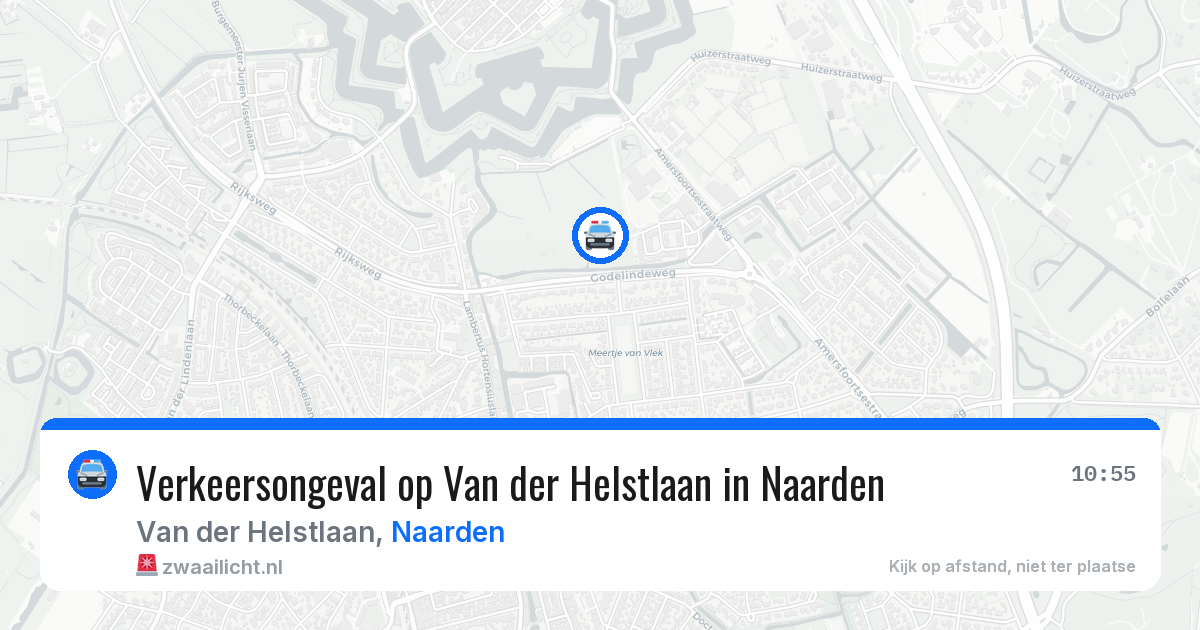 Verkeersongeval op Van der Helstlaan in Naarden — 13 mei 2026
