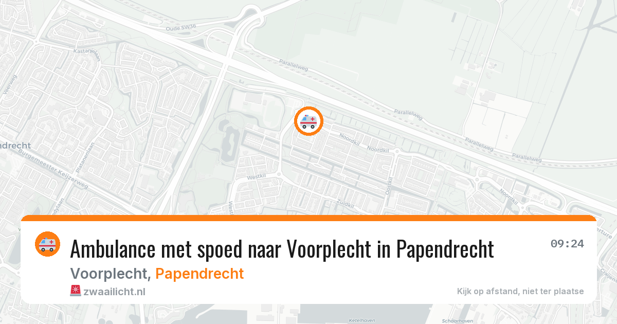 Ambulance met spoed naar Voorplecht in Papendrecht — 24 mrt 2026