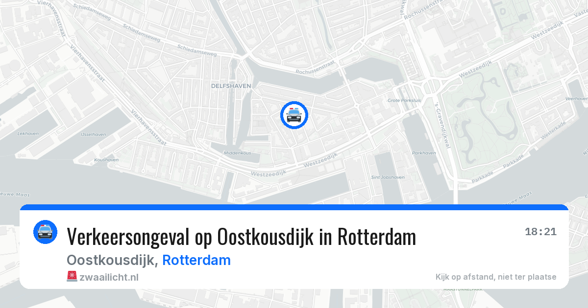 Verkeersongeval op Oostkousdijk in Rotterdam — 29 jan 2026