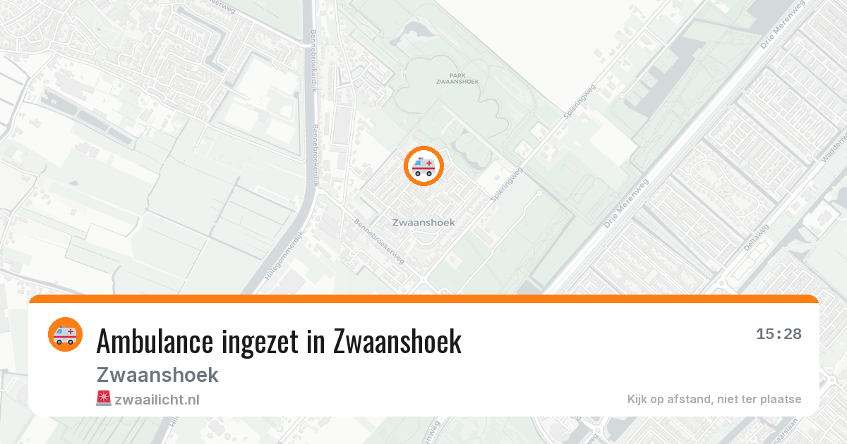 Ambulance ingezet in Zwaanshoek — 28 mei 2026