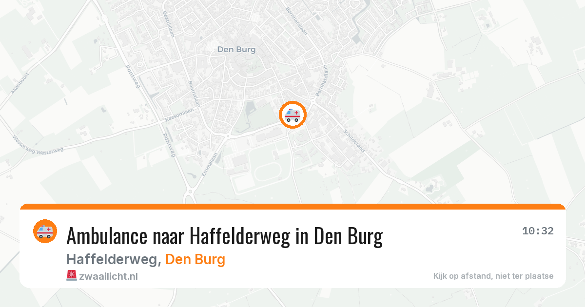 Ambulance naar Haffelderweg in Den Burg — 25 mrt 2026
