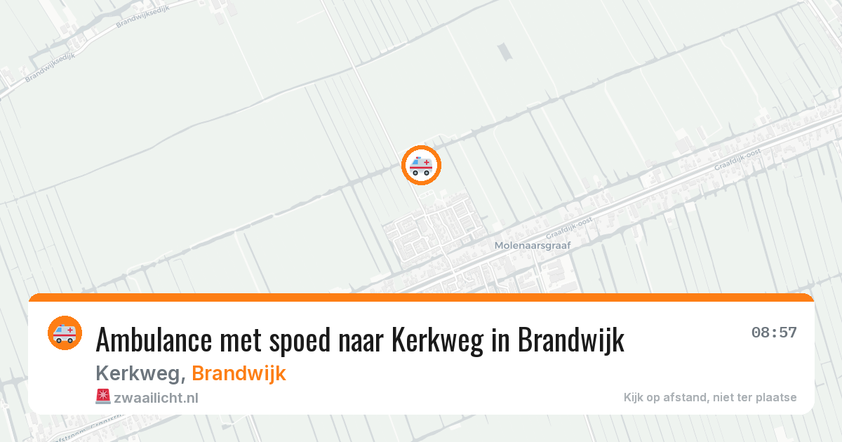 Ambulance met spoed naar Kerkweg in Brandwijk — 15 jun 2026