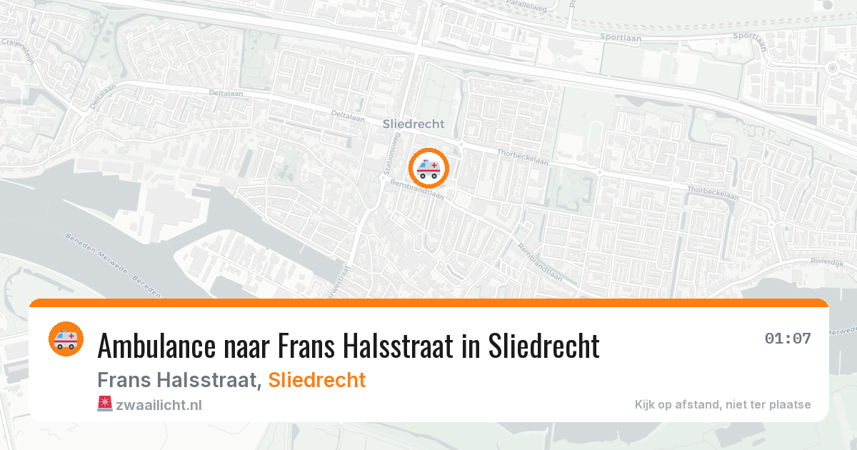 Ambulance naar Frans Halsstraat in Sliedrecht — 14 aug 2026
