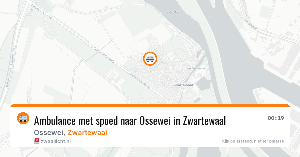 Ambulance met spoed naar Ossewei in Zwartewaal — 9 jul 2026