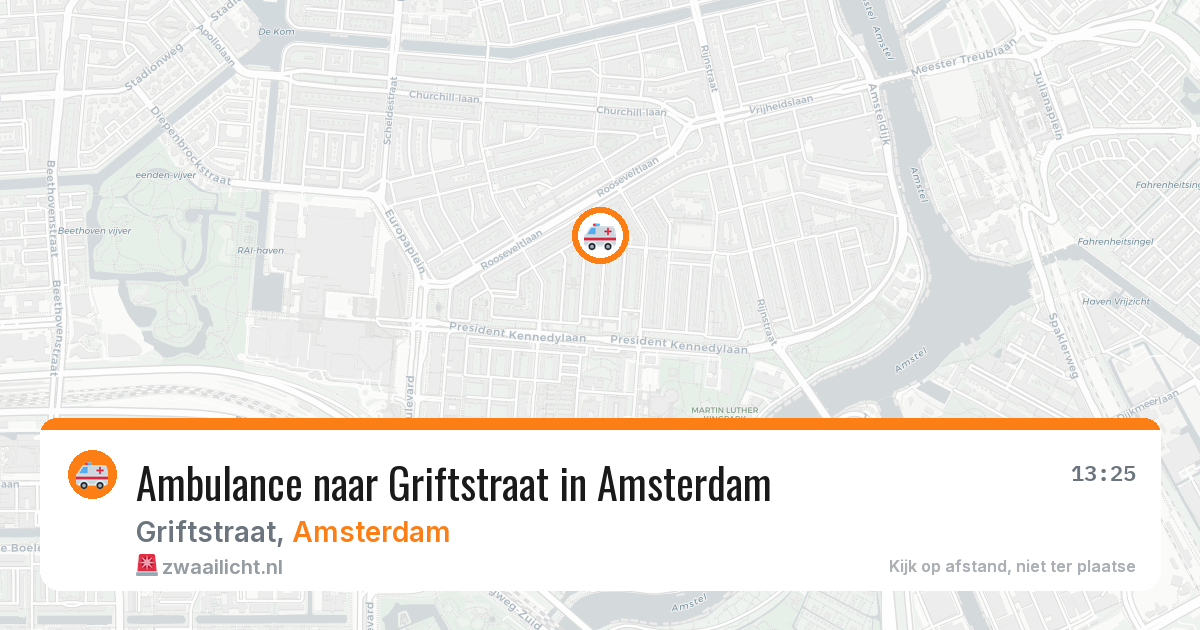Ambulance naar Griftstraat in Amsterdam — 9 aug 2026