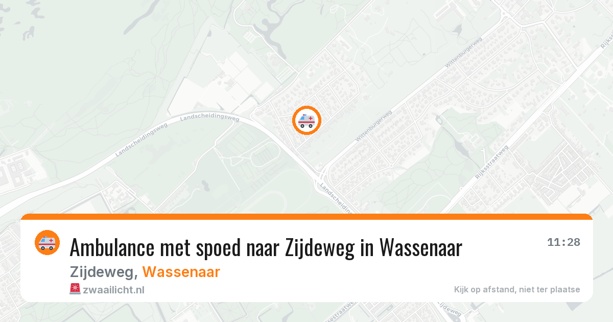 Ambulance met spoed naar Zijdeweg in Wassenaar — 8 jul 2026