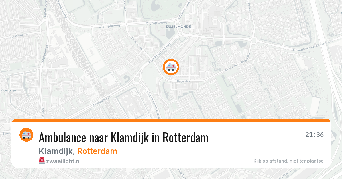 Ambulance naar Klamdijk in Rotterdam — 29 mei 2026