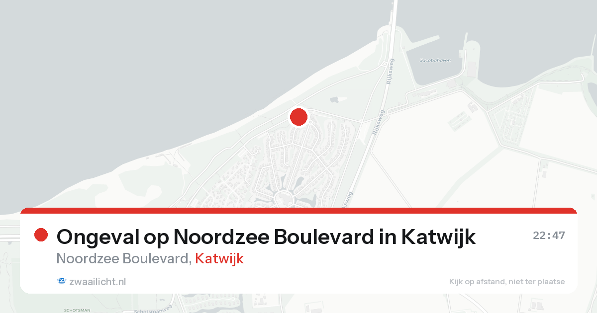 Ongeval op Noordzee Boulevard in Katwijk — 16 aug 2026