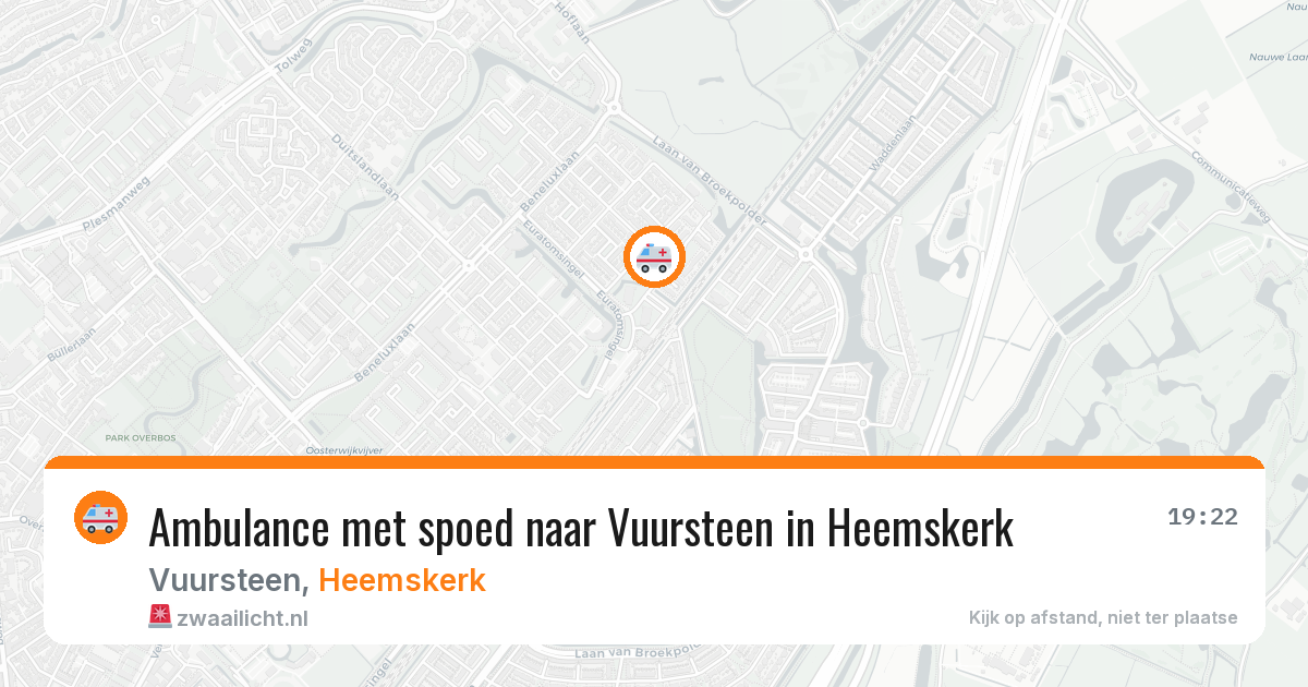 Ambulance met spoed naar Vuursteen in Heemskerk — 20 jan 2026
