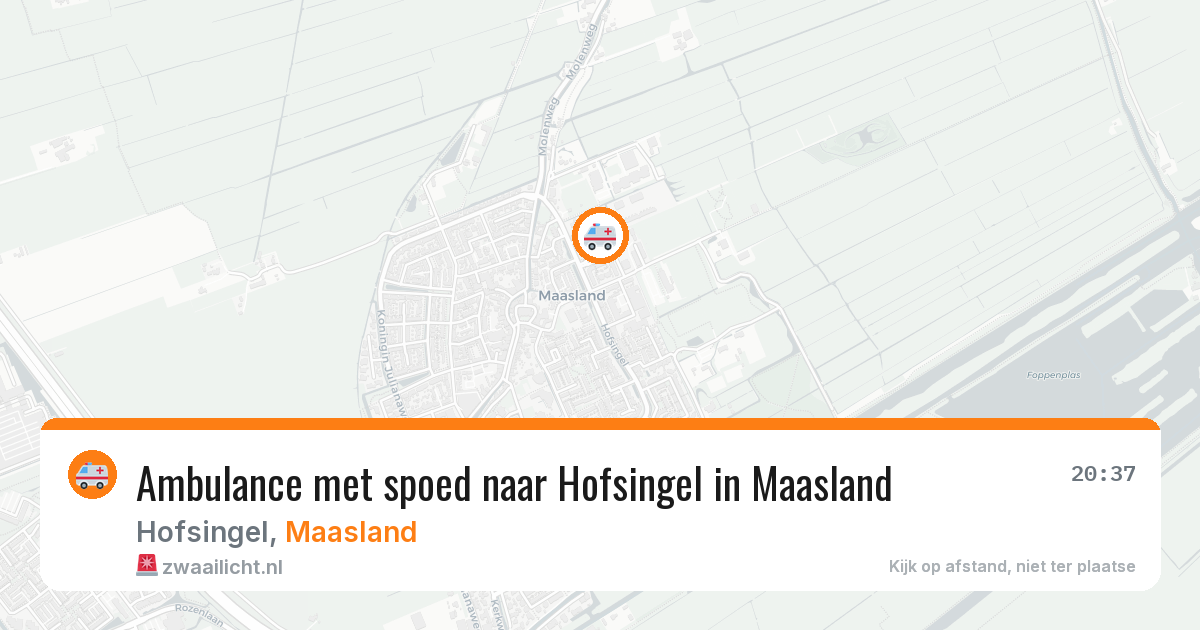 Ambulance met spoed naar Hofsingel in Maasland — 10 jun 2026