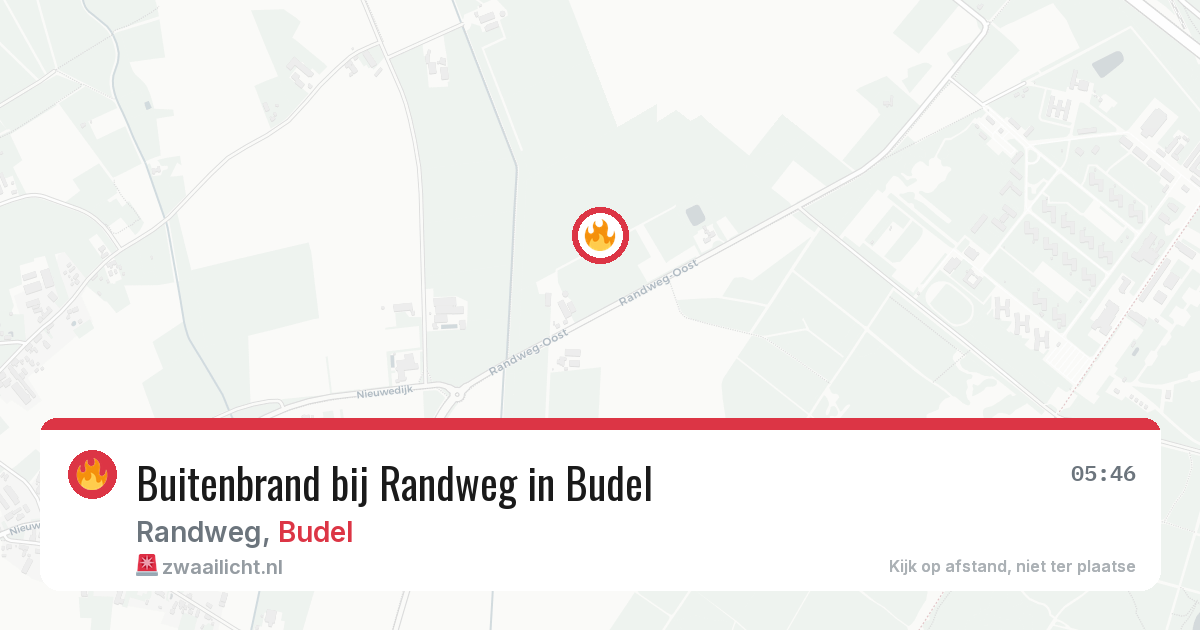 Buitenbrand bij Randweg in Budel — 12 aug 2026