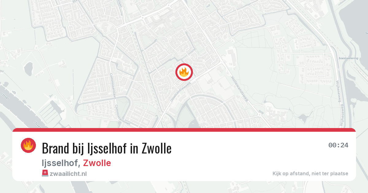 Brand bij Ijsselhof in Zwolle — 19 jun 2026