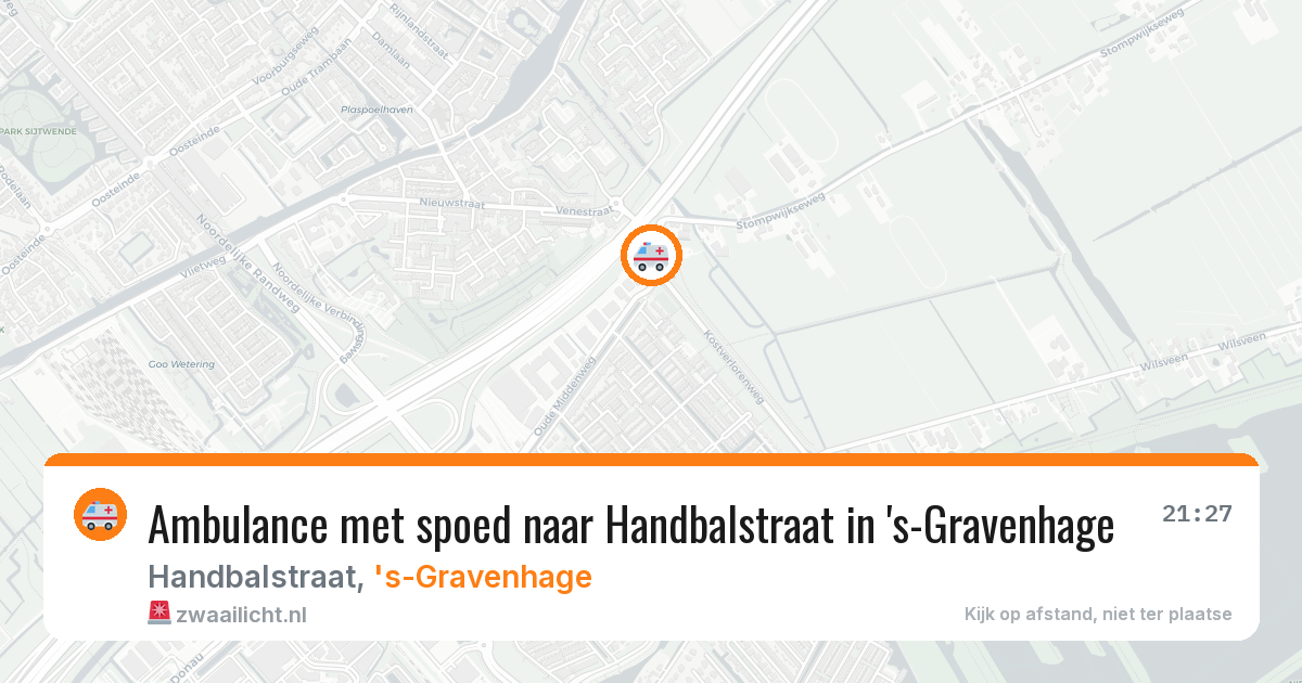 Ambulance met spoed naar Handbalstraat in 's-Gravenhage — 16 jun 2026