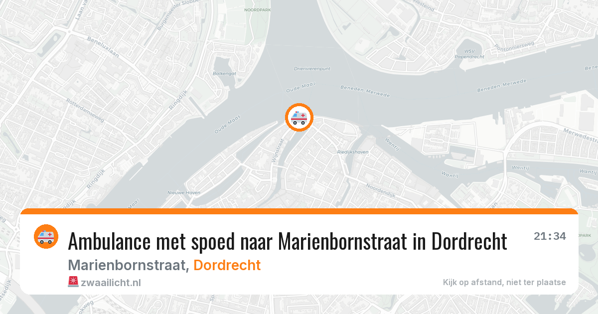 Ambulance met spoed naar Marienbornstraat in Dordrecht — 5 mei 2026
