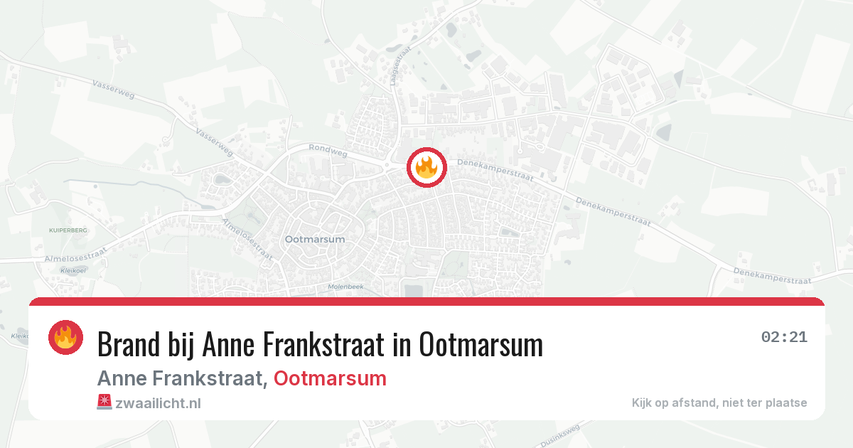 Brand bij Anne Frankstraat in Ootmarsum — 10 apr 2026