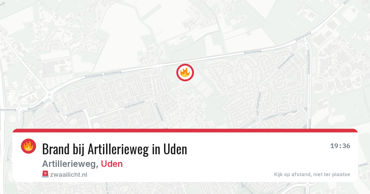 Brand bij Artillerieweg in Uden — 29 jan 2026